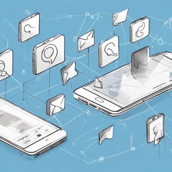 Mão segurando celular mostrando curtidas de redes sociais com gráfico crescente e ícones de redes sociais ao fundo.
