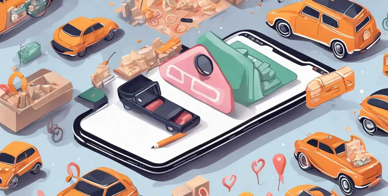 Imagem de um smartphone mostrando ícones de redes sociais, com cédulas de dinheiro ao fundo