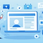 Pessoa navegando em site de compra de seguidores no smartphone, com ícones de redes sociais ao redor e elementos gráficos de segurança e pagamento seguro